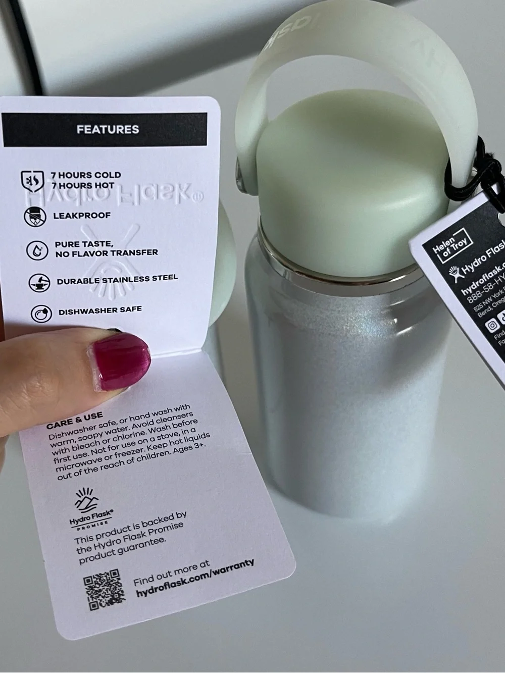 Hydro Flask Micro Hydro Mini in Iridescent Blue color